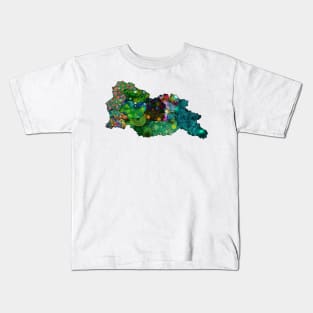 Spirograph Patterned Georgia Regions Map Kids T-Shirt